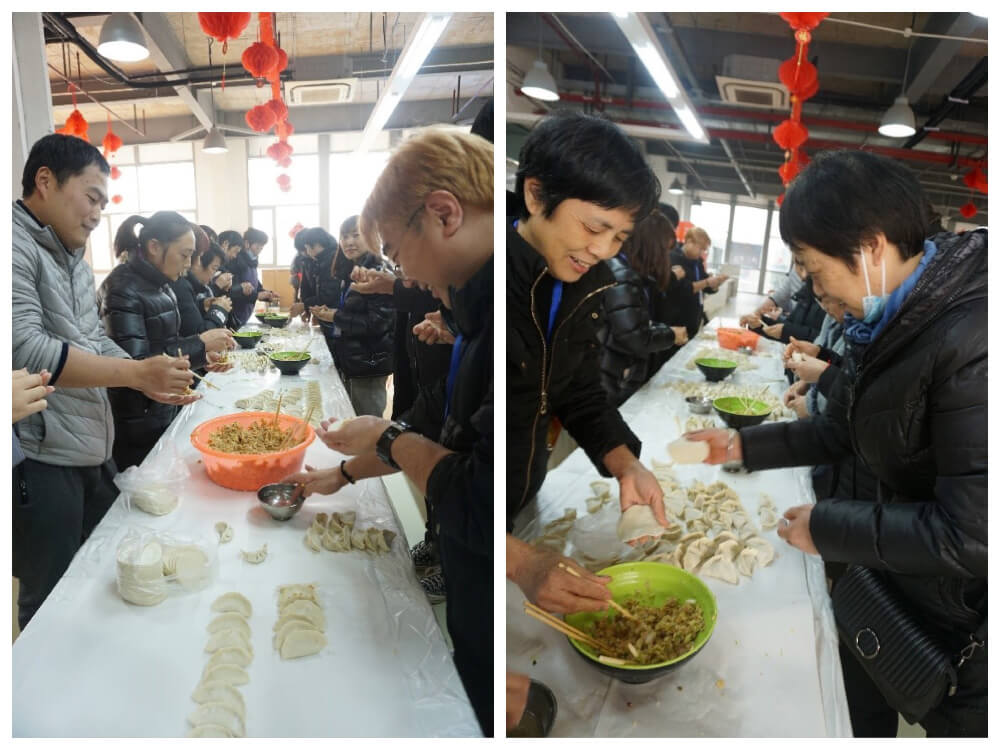 除夕当天举行“包饺子，迎除夕”活动