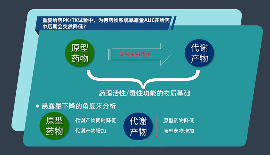 重复给药PK/TK试验中，为何药物系统暴露量AUC在给药中后期会突然降低？