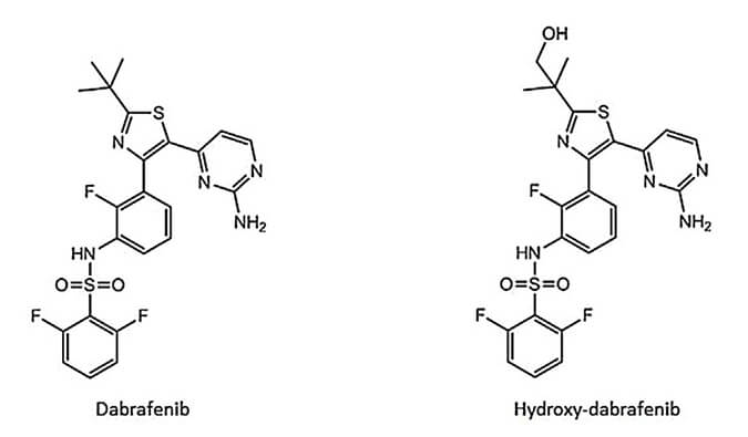 开发并验证新的LC-MS/MS方法，用于定量人血浆中达拉非尼及其主要代谢物羟基达拉非尼 (OHD)。OHD（纯度>99%）通过凯时首页合成